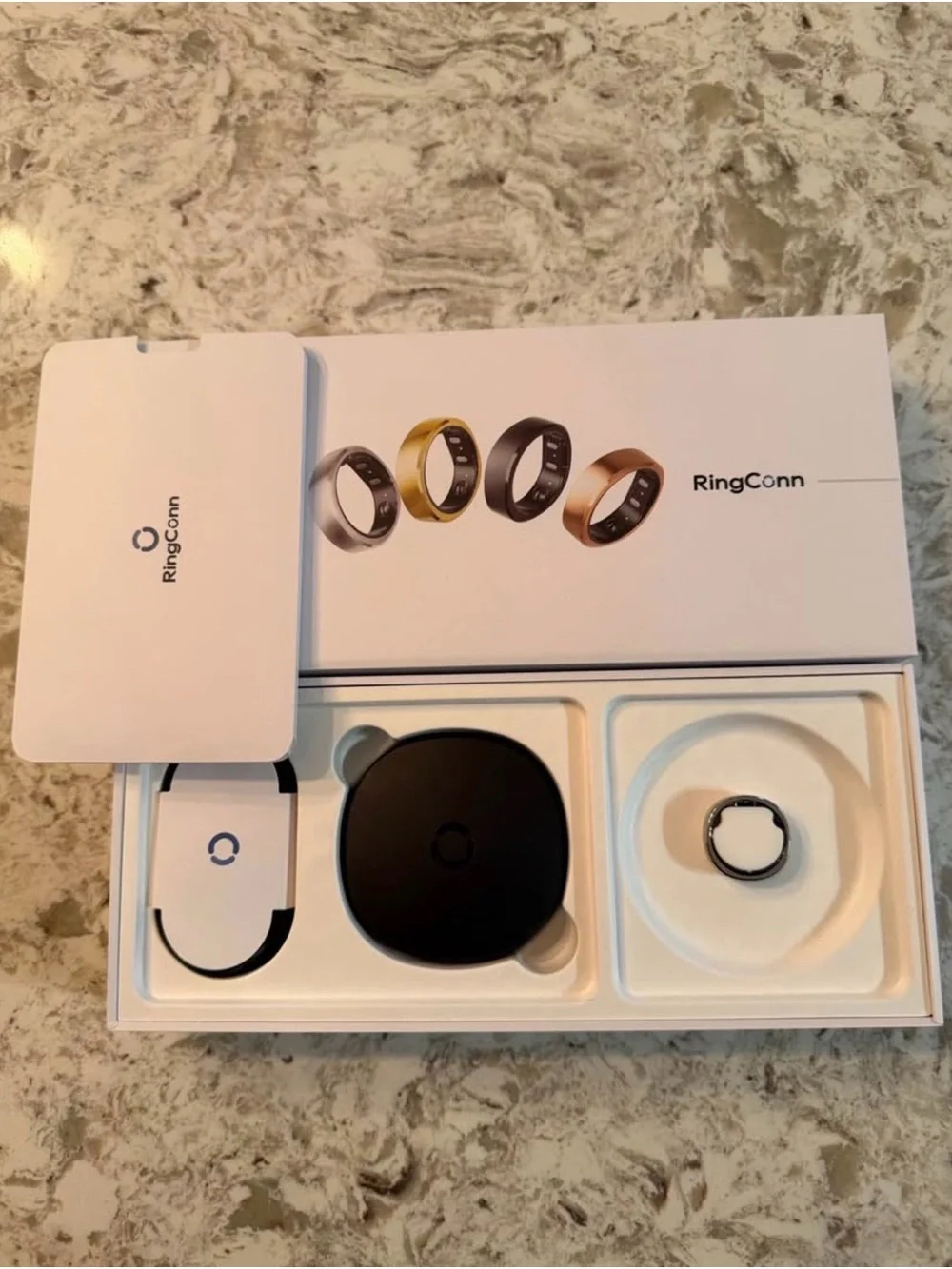 RingConn Smart Ring Size 10 - Excellent Condition w/ Box & Charger